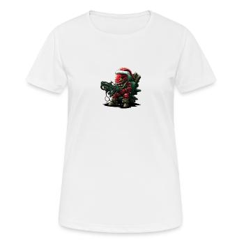 Weihnachtsmann - Frauen T-Shirt atmungsaktiv - Weiß - Vorne - AI Model Female 172 dark (172cm)