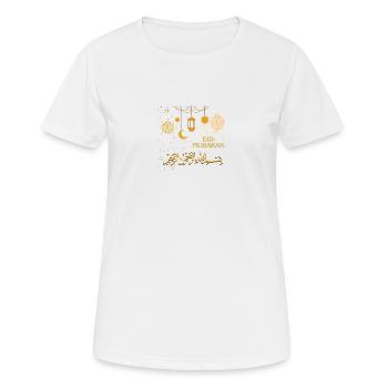 Ramadan, Eid Mubarak - Frauen T-Shirt atmungsaktiv - Weiß - Vorne - AI Model Female 172 dark (172cm)