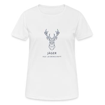 Jäger aus Leidenschaft - Frauen T-Shirt atmungsaktiv - Weiß - Vorne - AI Model Female 172 dark (172cm)