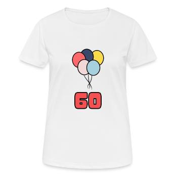 60. 60 YEARS. 60TH ANNIVERSARY. BIRTHDAY 60 YEARS. - Women's Breathable T-Shirt - white - Front - AI Model Female 172 dark (172cm)
