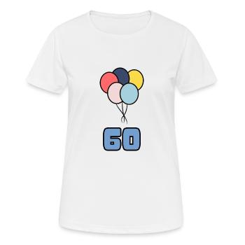 60. 60 YEARS. 60TH ANNIVERSARY. BIRTHDAY 60 YEARS. - Women's Breathable T-Shirt - white - Front - AI Model Female 172 dark (172cm)
