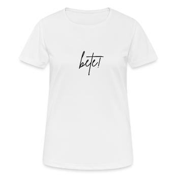 bete - Frauen T-Shirt atmungsaktiv - Weiß - Vorne - AI Model Female 172 dark (172cm)