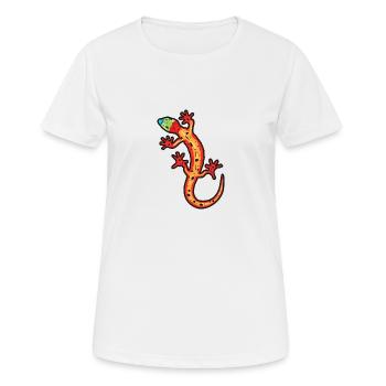 gecko - Women's Breathable T-Shirt - white - Front - AI Model Female 172 dark (172cm)