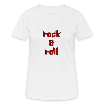 rock and roll - T-shirt respirant Femme - blanc - Devant - AI Model Female 172 dark (172cm)