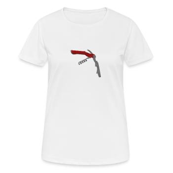 3D Tire-bouchon - T-shirt respirant Femme - blanc - Devant - AI Model Female 172 dark (172cm)