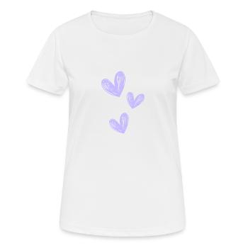 Love purple - Frauen T-Shirt atmungsaktiv - Weiß - Vorne - AI Model Female 172 dark (172cm)
