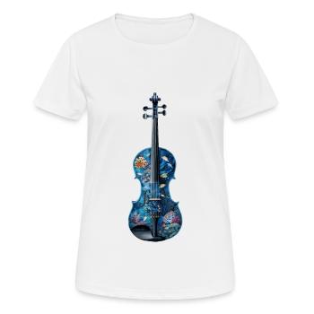 Fish Violin - Women's Breathable T-Shirt - white - Front - AI Model Female 172 dark (172cm)