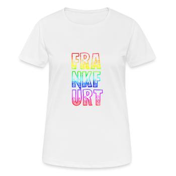 frankfurt rs arc-en-ciel - T-shirt respirant Femme - blanc - Devant - AI Model Female 172 dark (172cm)