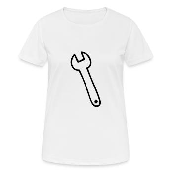 Clé - T-shirt respirant Femme - blanc - Devant - AI Model Female 172 dark (172cm)
