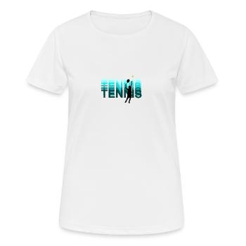 Match Point - Frauen T-Shirt atmungsaktiv - Weiß - Vorne - AI Model Female 172 dark (172cm)