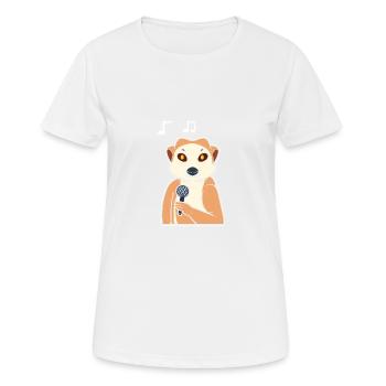 Meerkat chante le chanteur Gift - T-shirt respirant Femme - blanc - Devant - AI Model Female 172 dark (172cm)