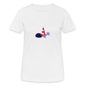 Obedience Zubehör - Frauen T-Shirt atmungsaktiv - Weiß - Vorne - AI Model Female 172 dark (172cm)