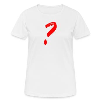 point d'interrogation - T-shirt respirant Femme - blanc - Devant - AI Model Female 172 dark (172cm)
