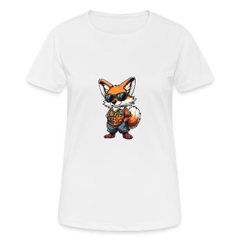 Fox Comic Holiday - T-shirt respirant Femme - blanc - Devant - AI Model Female 172 dark (172cm)