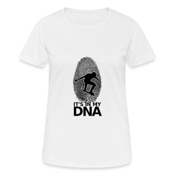 Skateboarder Skateboard Skater Skate Skate Skateing ADN - T-shirt respirant Femme - blanc - Devant - AI Model Female 172 dark (172cm)