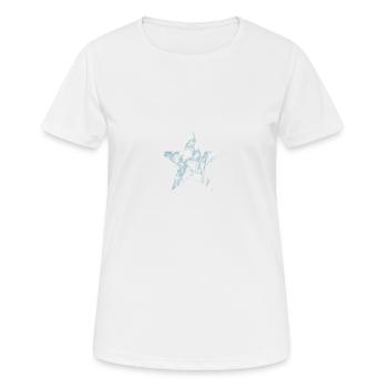 Blauer und weißer Marmorstern - Frauen T-Shirt atmungsaktiv - Weiß - Vorne - AI Model Female 172 dark (172cm)