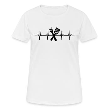 Cuisinier Cuisine Restaurant Bar Bistro - T-shirt respirant Femme - blanc - Devant - AI Model Female 172 dark (172cm)