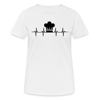 Cuisinier Cuisine Restaurant Bar Bistro - T-shirt respirant Femme - blanc - Devant - AI Model Female 172 dark (172cm)