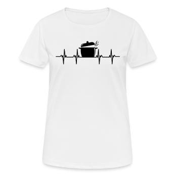 Cuisinier Cuisine Restaurant Bar Bistro - T-shirt respirant Femme - blanc - Devant - AI Model Female 172 dark (172cm)