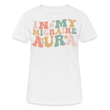 In meiner Migräne-Aura Chronisches Migräne-Bewusstsein - Frauen T-Shirt atmungsaktiv - Weiß - Vorne - AI Model Female 172 dark (172cm)