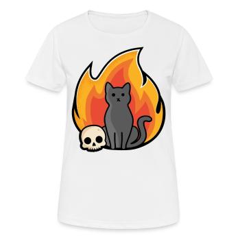 Purr-gatory - Women's Breathable T-Shirt - white - Front - AI Model Female 172 dark (172cm)