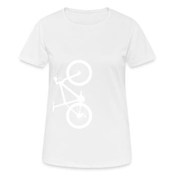 Vélo vertical - T-shirt respirant Femme - blanc - Devant - AI Model Female 172 dark (172cm)