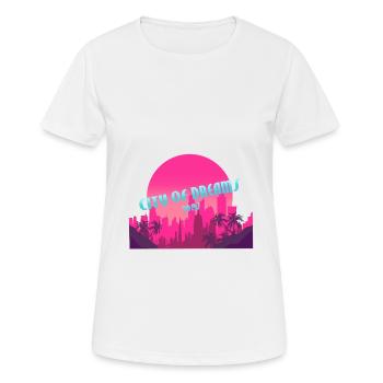 city of dreams - Women's Breathable T-Shirt - white - Front - AI Model Female 172 dark (172cm)