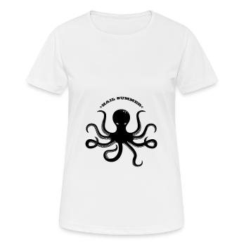 Hail Summer - Frauen T-Shirt atmungsaktiv - Weiß - Vorne - AI Model Female 172 dark (172cm)