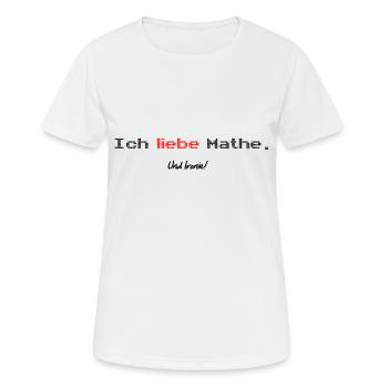 Mathe Ironie Shirt - Frauen T-Shirt atmungsaktiv - Weiß - Vorne - AI Model Female 172 dark (172cm)