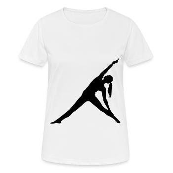fitness femme silhouette gym gym - T-shirt respirant Femme - blanc - Devant - AI Model Female 172 dark (172cm)