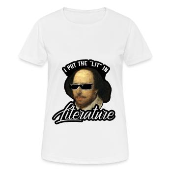 Shakespeare Literatur Leseratte - Frauen T-Shirt atmungsaktiv - Weiß - Vorne - AI Model Female 172 dark (172cm)