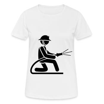 firefighter firefighter icon - Women's Breathable T-Shirt - white - Front - AI Model Female 172 dark (172cm)
