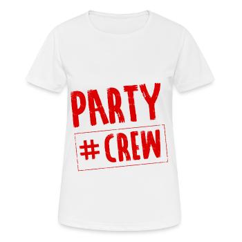 Party Crew Feiern - Frauen T-Shirt atmungsaktiv - Weiß - Vorne - AI Model Female 172 dark (172cm)