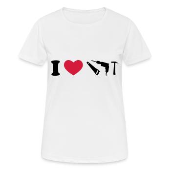 tools - Women's Breathable T-Shirt - white - Front - AI Model Female 172 dark (172cm)