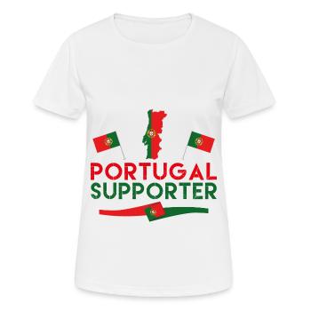 fan de Portugal supporter. Supporter de Portugal. - T-shirt respirant Femme - blanc - Devant - AI Model Female 172 dark (172cm)