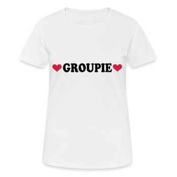 Groupie - Band - Fan - T-shirt respirant Femme - blanc - Devant - AI Model Female 172 dark (172cm)