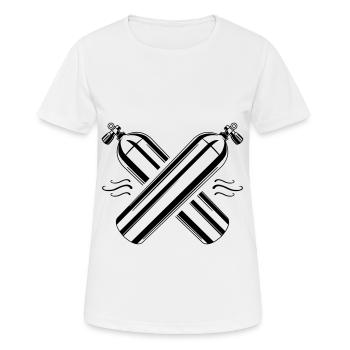 tauchen sauerstoffflasche symbol apnoe - Frauen T-Shirt atmungsaktiv - Weiß - Vorne - AI Model Female 172 dark (172cm)