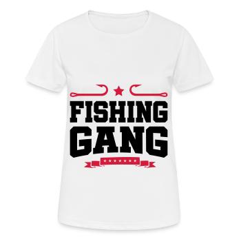 pêche en cours - T-shirt respirant Femme - blanc - Devant - AI Model Female 172 dark (172cm)