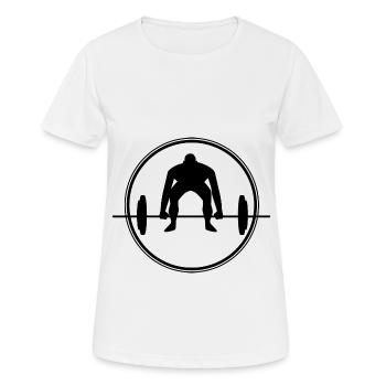 Bodybuilding - Weightlifting Fitness Workout - Women's Breathable T-Shirt - white - Front - AI Model Female 172 dark (172cm)