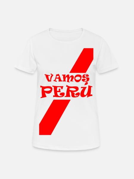 Vamos Peru - Women's Breathable T-Shirt - white