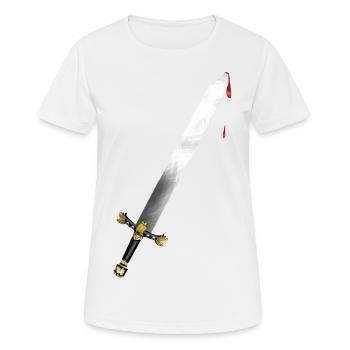 Épée de sang - T-shirt respirant Femme - blanc - Devant - AI Model Female 172 dark (172cm)
