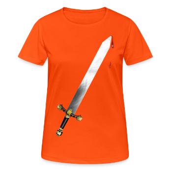 Épée de sang - T-shirt respirant Femme - orange néon - Devant - AI Model Female 172 dark (172cm)