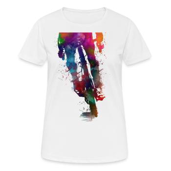 Radsport Kunst - Frauen T-Shirt atmungsaktiv - Weiß - Vorne - AI Model Female 172 dark (172cm)