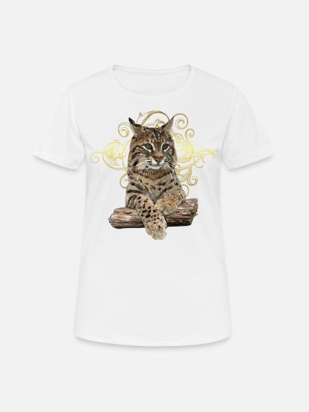 Luchs - Frauen T-Shirt atmungsaktiv - Weiß