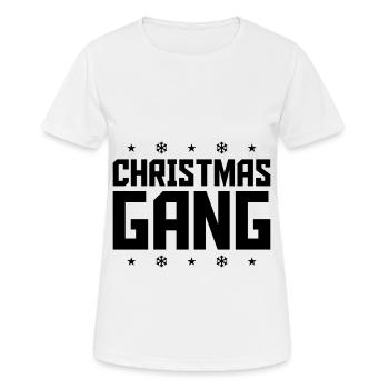 Christmas gang crew fête noël - T-shirt respirant Femme - blanc - Devant - AI Model Female 172 dark (172cm)