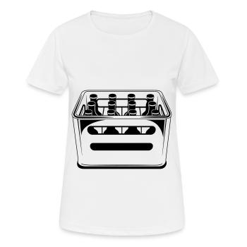 caisse de bière symbole de bouteille de bière caisse de bière - T-shirt respirant Femme - blanc - Devant - AI Model Female 172 dark (172cm)