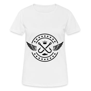 fishing hook symbol fishing - Women's Breathable T-Shirt - white - Front - AI Model Female 172 dark (172cm)