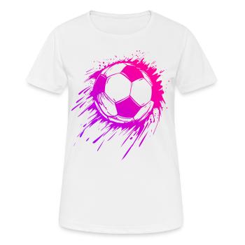 Pink Fußball Frauenfußball Mädchen Fußball - Frauen T-Shirt atmungsaktiv - Weiß - Vorne - AI Model Female 172 dark (172cm)