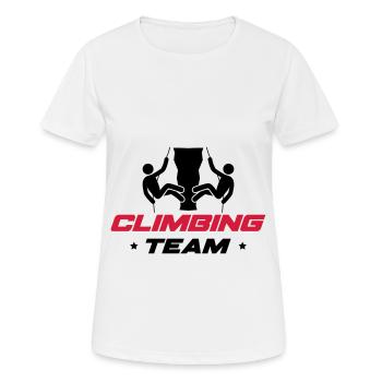 Grimpeurs alpinistes - T-shirt respirant Femme - blanc - Devant - AI Model Female 172 dark (172cm)