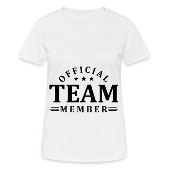Team Member - Women's Breathable T-Shirt - white - Front - AI Model Female 172 dark (172cm)